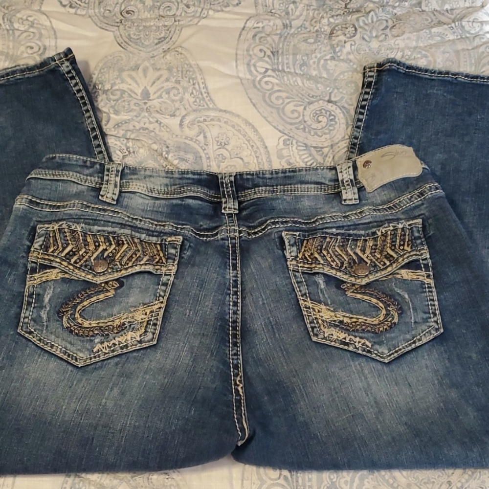 Silver Suki Capris *read description*